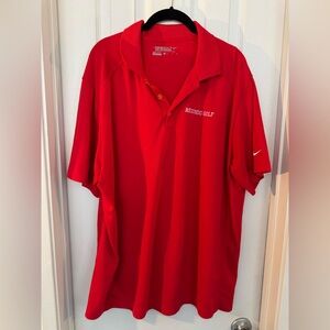 EUC, Nike Golf Tour Performance Polo Shirt, Dri-Fit, Redondo Beach, Red, Size XL